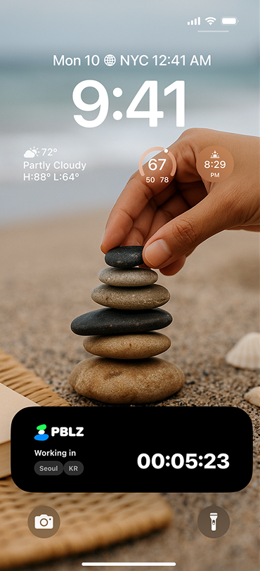 Work Timer App Main Screen - Time Tracking Interface